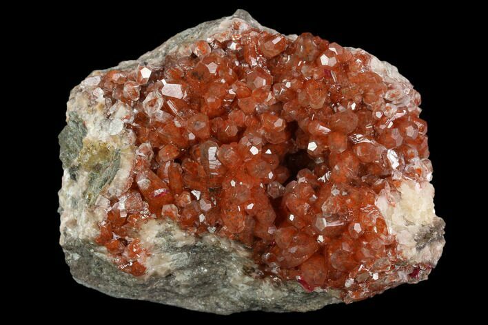 2.9" Hematite Included Calcite and Roselite Association - Morocco